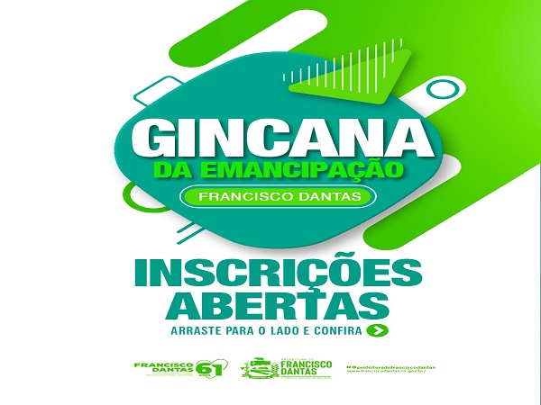 INSCRIÇÕES PARA A GINCANA DA EMANCIPAÇÃO